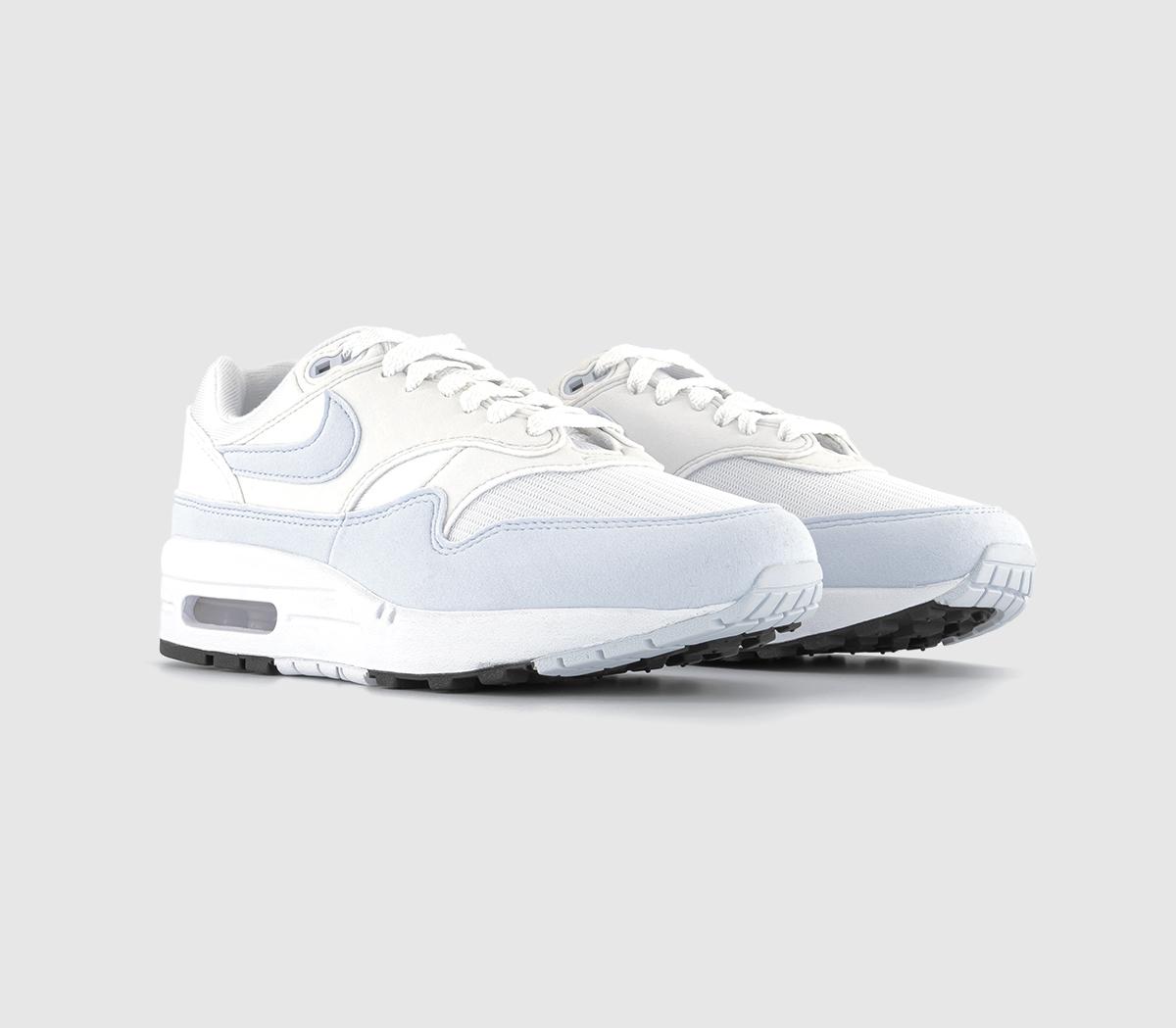 NikeAir Max 1 TrainersWhite Football Grey Platinum Tint Black