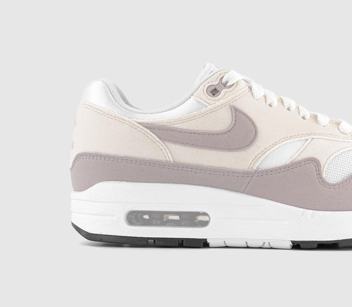 Nike Air Max 1 Trainers White Platinum Violet Phantom White - Women's ...