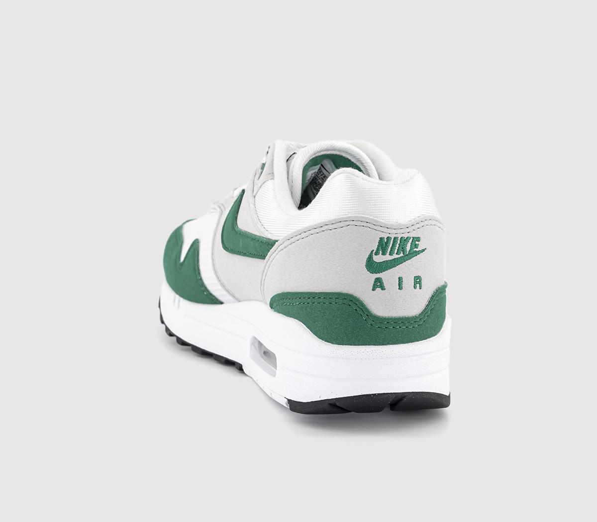 Nike Air Max 1 Trainers Neutral Grey Malachite White Black Unisex Sports 3087