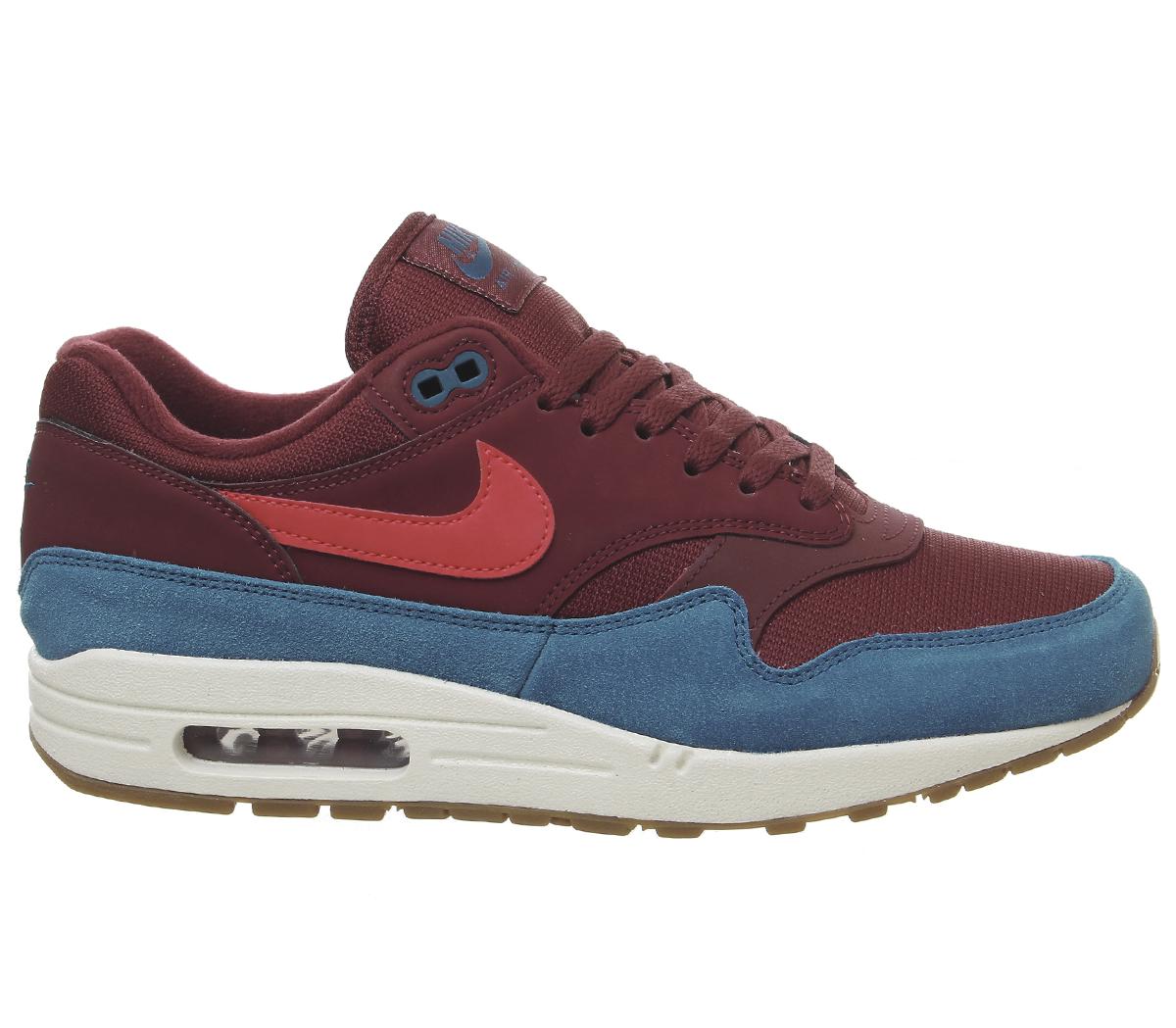 nike air max 1 navy team red