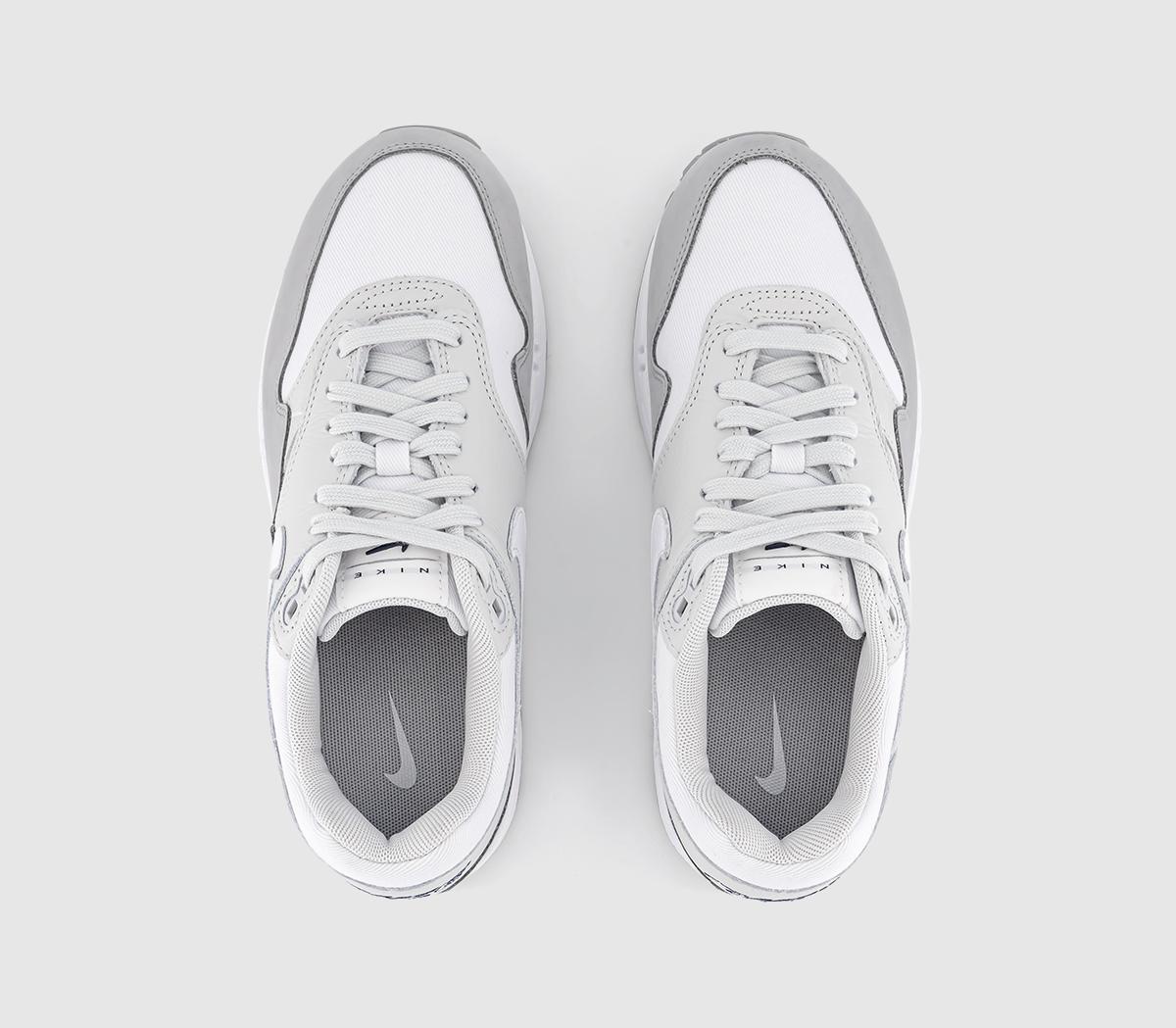 NikeAir Max 1 Trainers Photon Dust White Light Smoke Grey