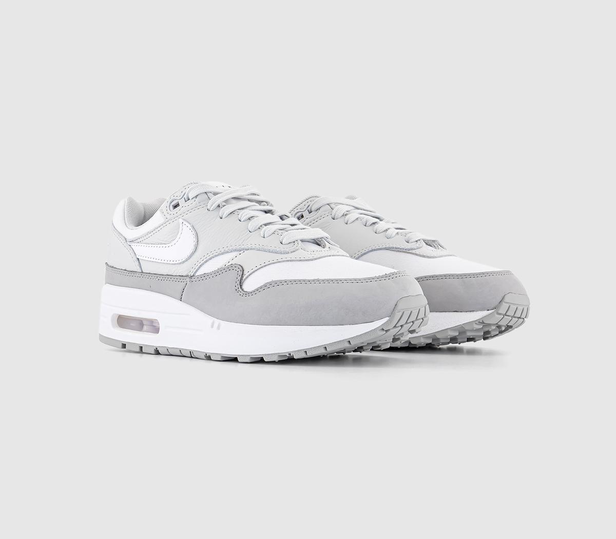 NikeAir Max 1 Trainers Photon Dust White Light Smoke Grey