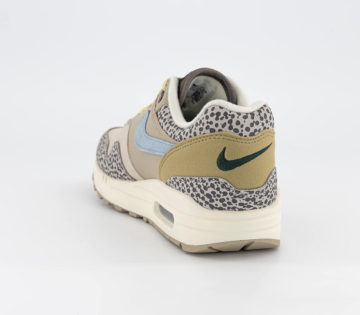 NikeAir Max 1 TrainersCobblestone Worn Blue Limestone Coconut Milk Barle