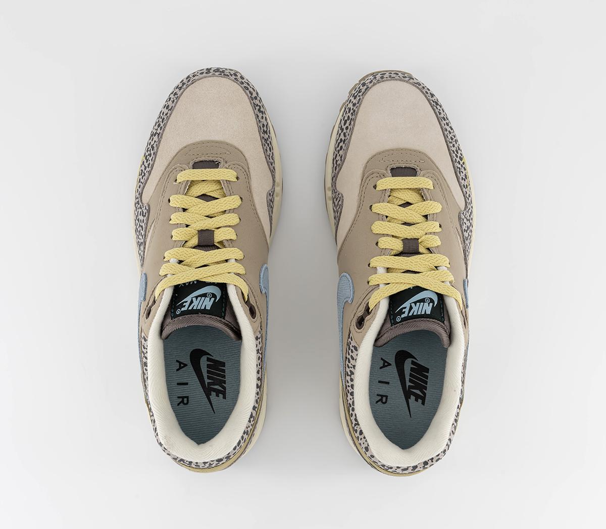 NikeAir Max 1 TrainersCobblestone Worn Blue Limestone Coconut Milk Barle