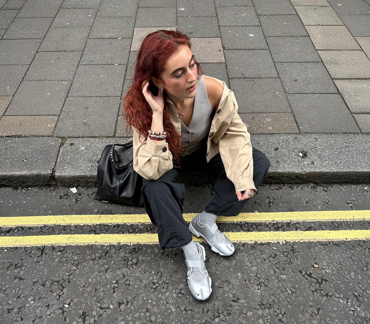 NikeAir Rift TrainersMetallic Silver Sail Black