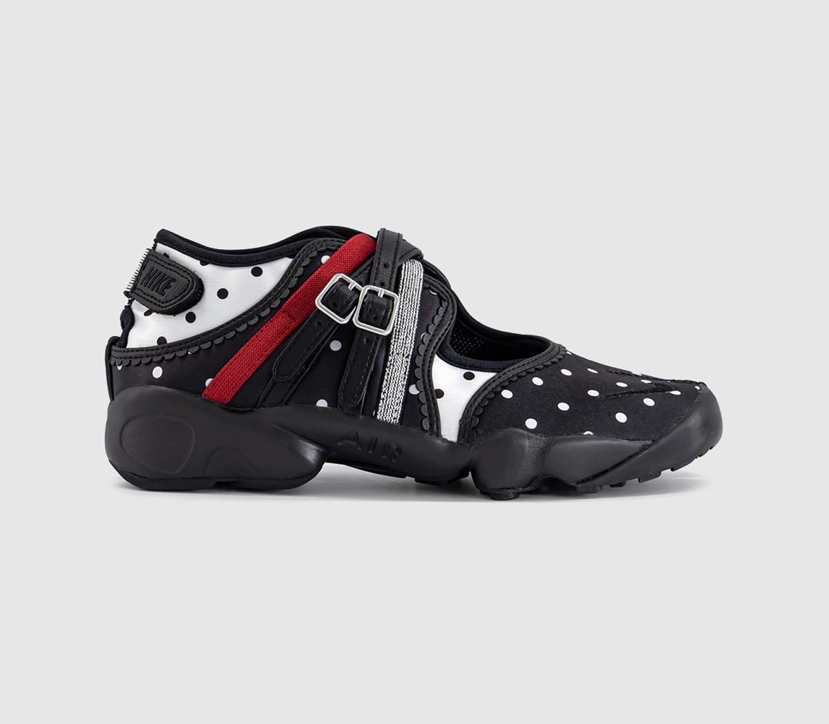 Nike Air Rift Trainers Metallic Silver Black in Women's Size 8.5, Office Shoes