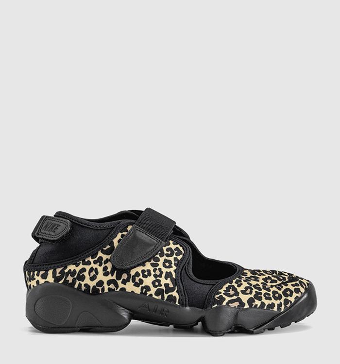 Nike Air Rift Trainers Black Hemp Leopard