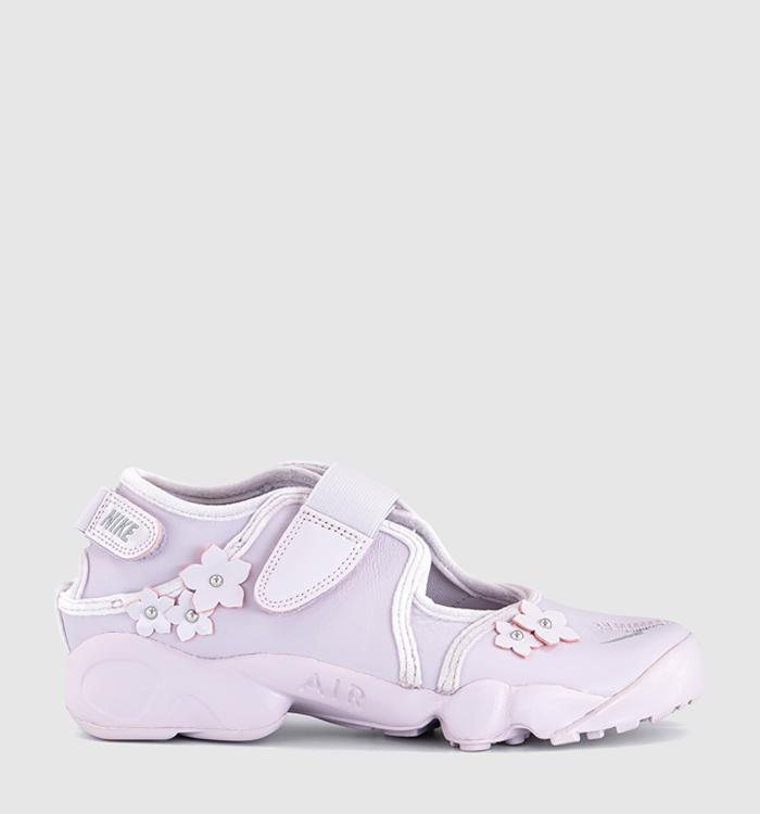 Nike Air Rift Trainers Bleached Lilac Metallic Silver Wolf Grey