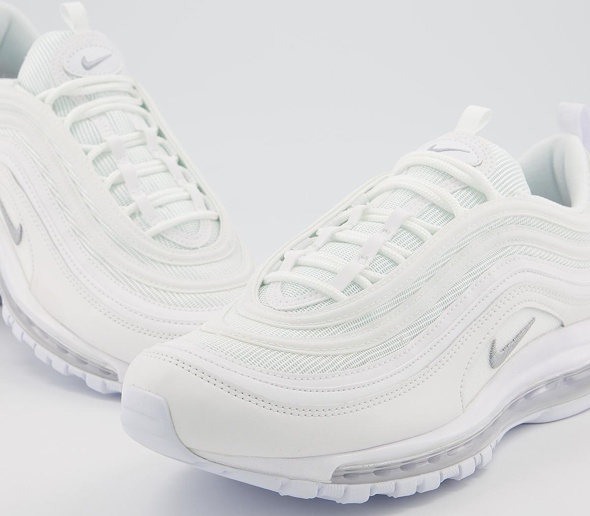 Nike Air Max 97 Trainers White Wolf Grey - Women's Classic Trainers