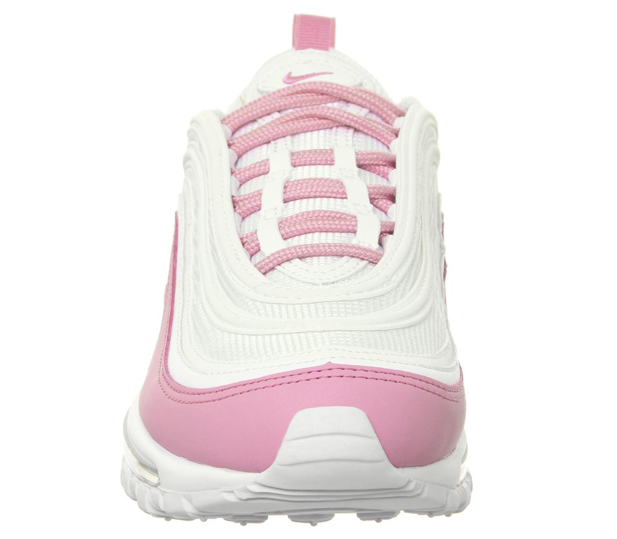 Nike Air Max 97 Trainers White Psychic Pink - Women's Trainers