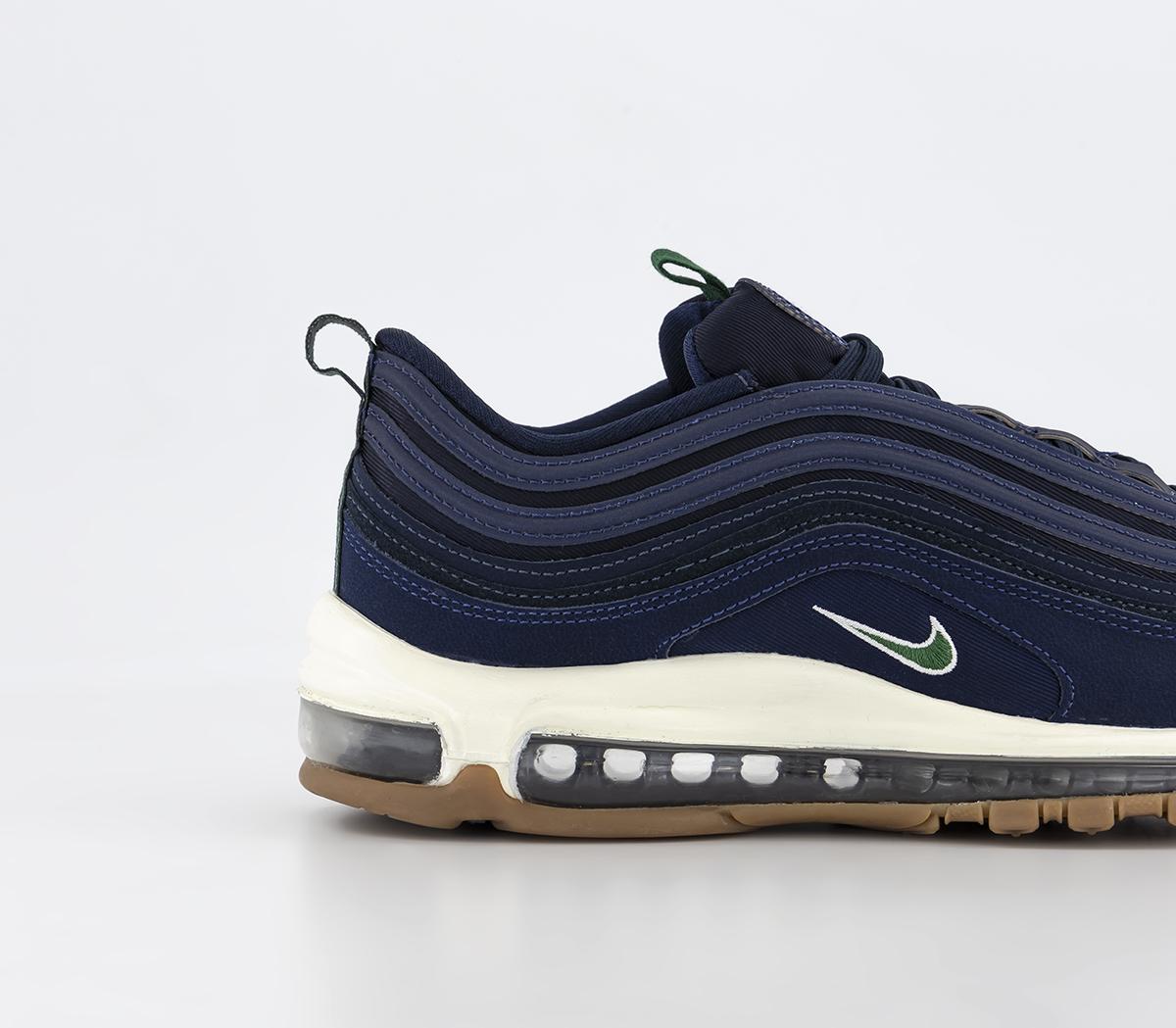 Nike Air Max 97 Trainers Obsidian Gorge Green Midnight Navy Sail ...