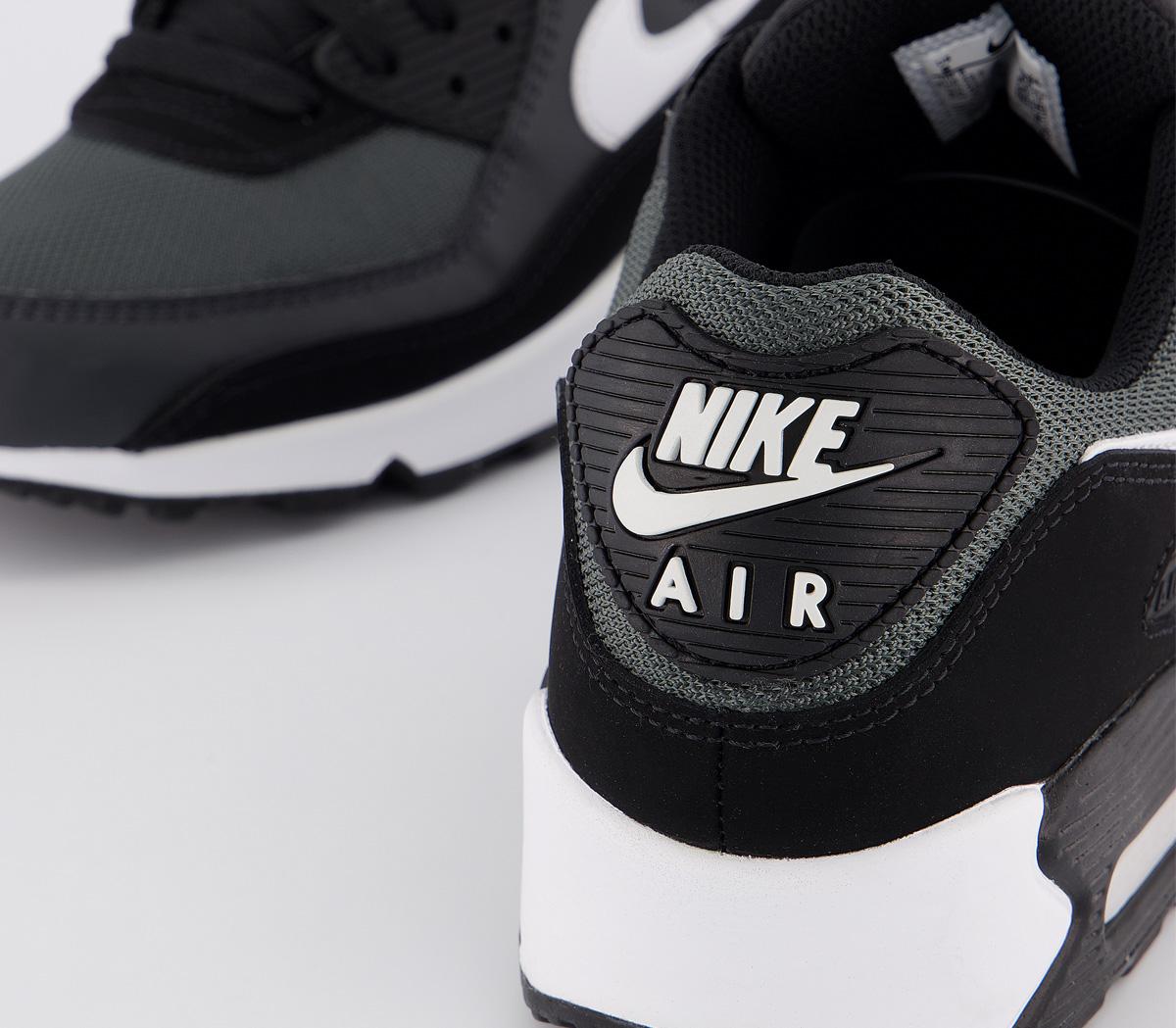 Nike Air Max 90 Trainers Black White Leather - Same Day Delivery
