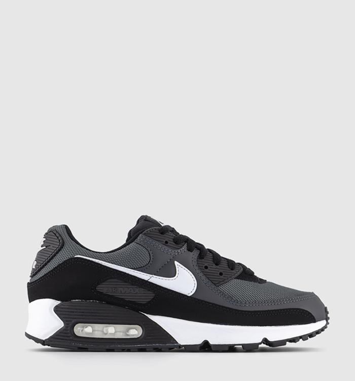Nike Air Max 90 Trainers Black White Leather