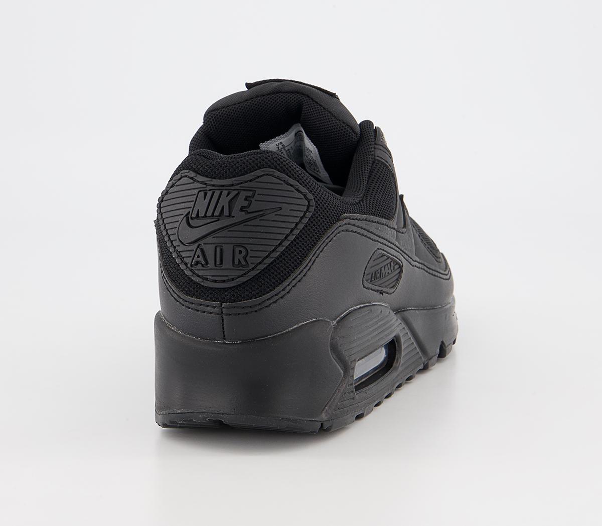 Nike Air Max 90 Trainers Nike Air Max 90 Trainers Black Black Black White