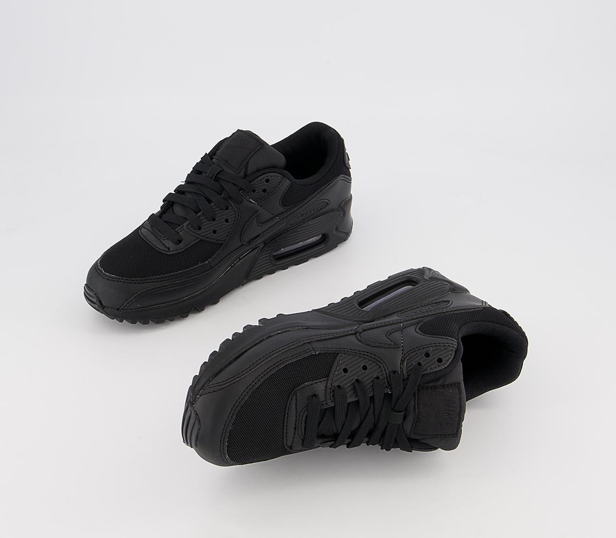 Nike Air Max 90 Trainers Nike Air Max 90 Trainers Black Black Black White