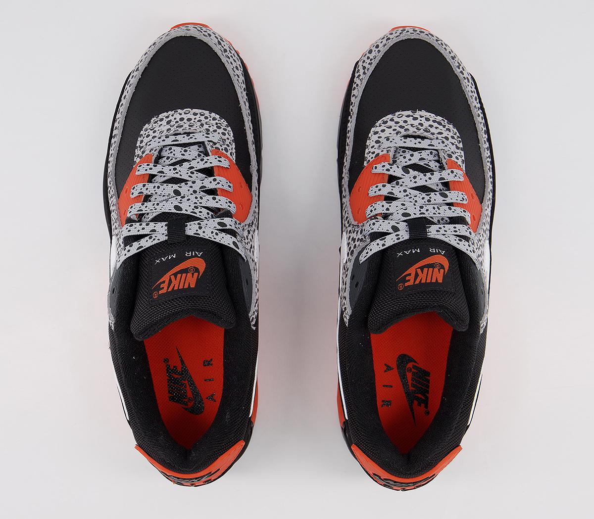 nike-air-max-90-trainers-black-white-safety-orange-unisex-sports