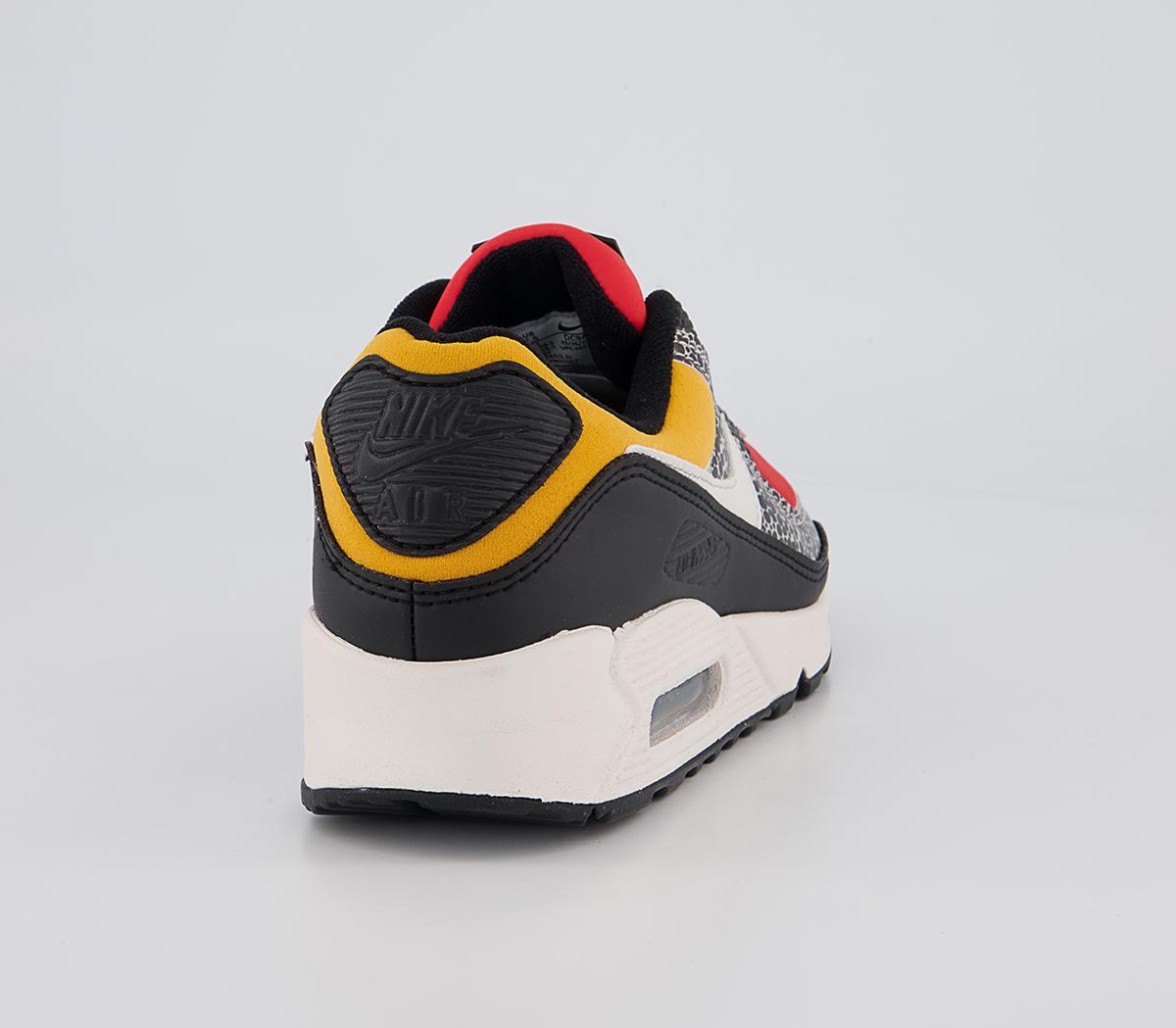 Nike Air Max 90 Trainers Nike Air Max 90 Trainers Black Phantom Chile Red Pollen Purple Dawn