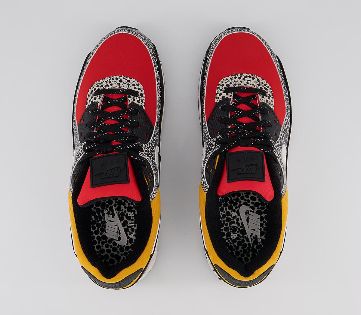 Nike Air Max 90 Trainers Nike Air Max 90 Trainers Black Phantom Chile Red Pollen Purple Dawn