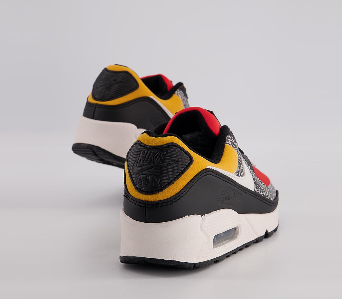 Nike Air Max 90 Trainers Nike Air Max 90 Trainers Black Phantom Chile Red Pollen Purple Dawn