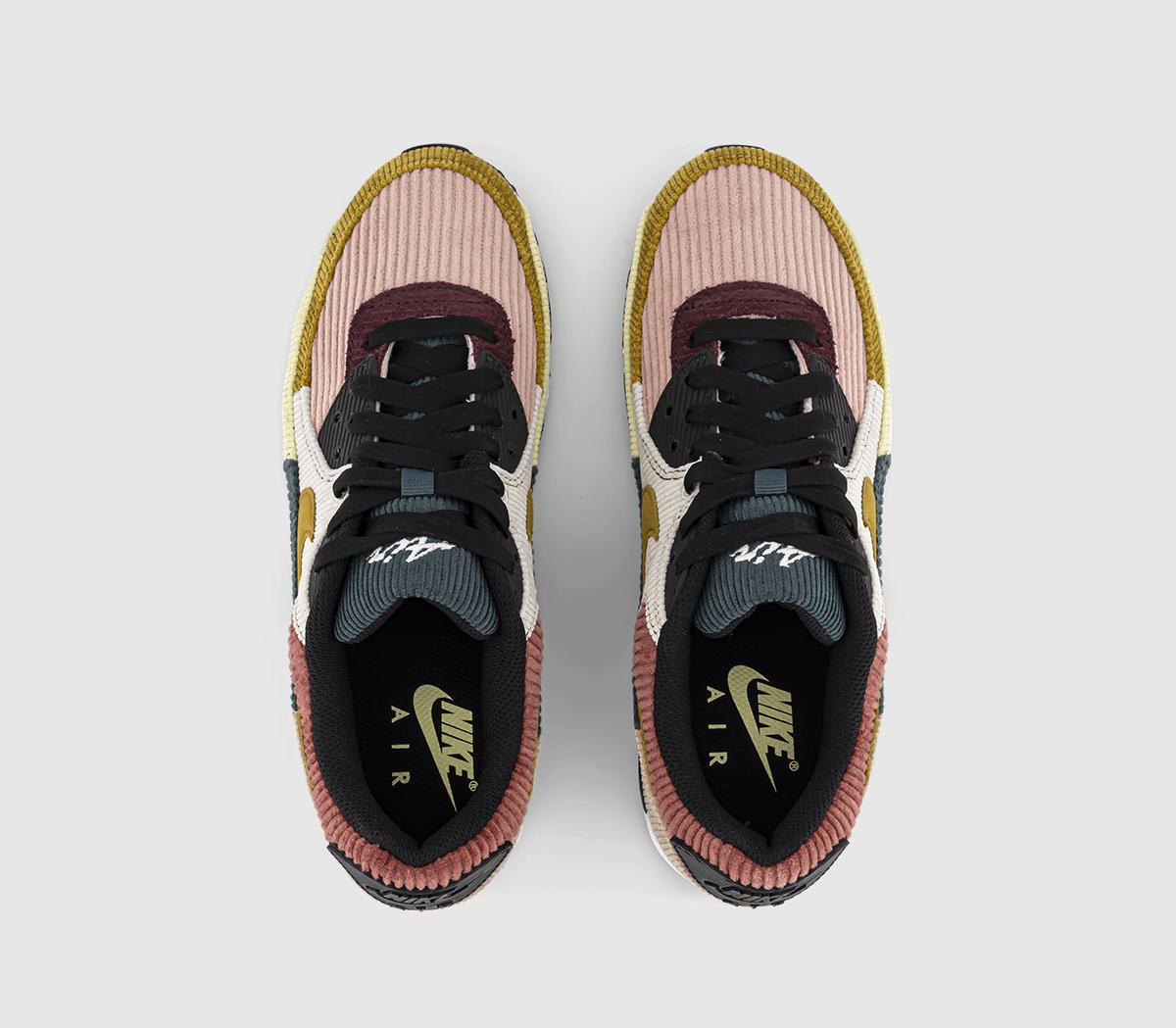 NikeAir Max 90 TrainersBlack Bronzine Red Stardust Cedar
