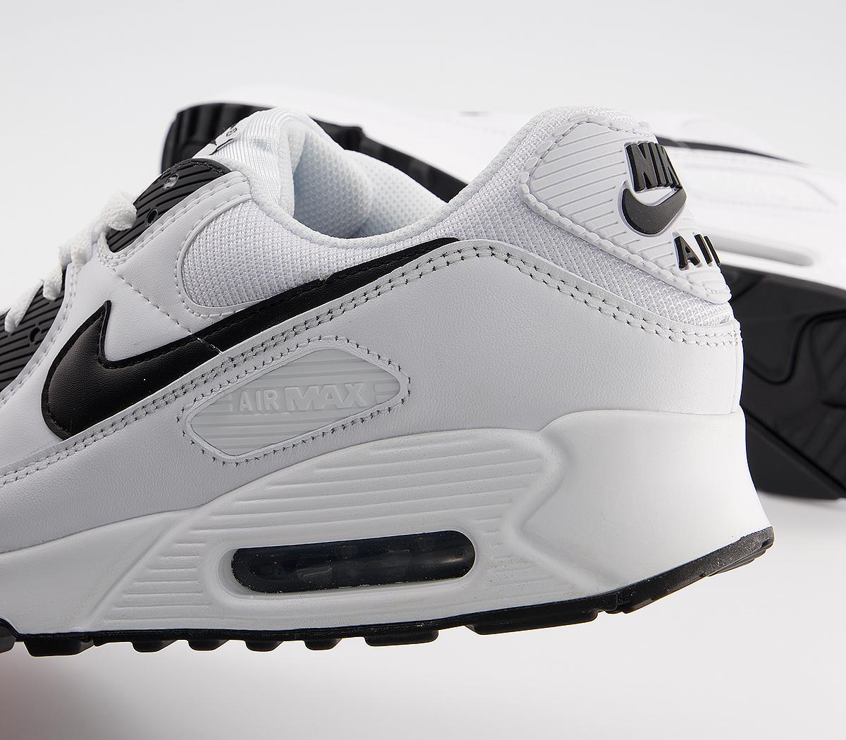 nike air max 90 white with black swoosh