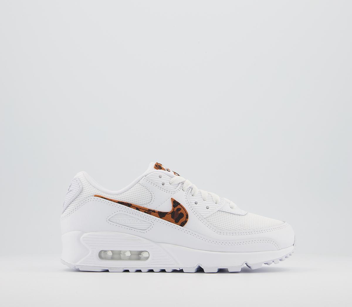 Nike Air Max 90 Trainers White Leopard - Women's Trainers