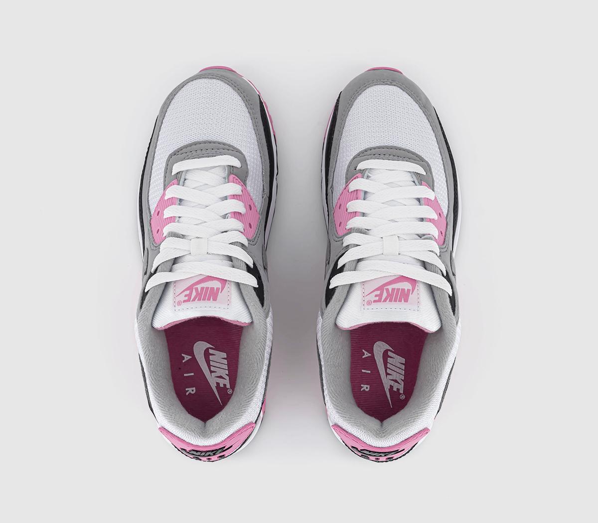 NikeAir Max 90 Trainers NikeAir Max 90 TrainersWhite Grey Rose