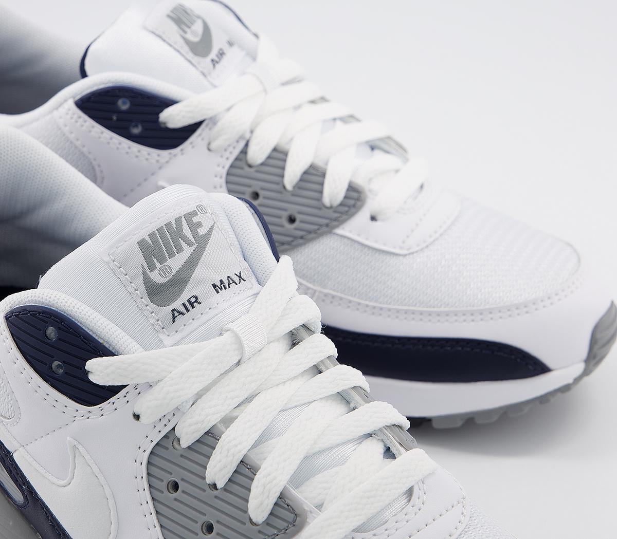 nike air max 90 white grey obsidian