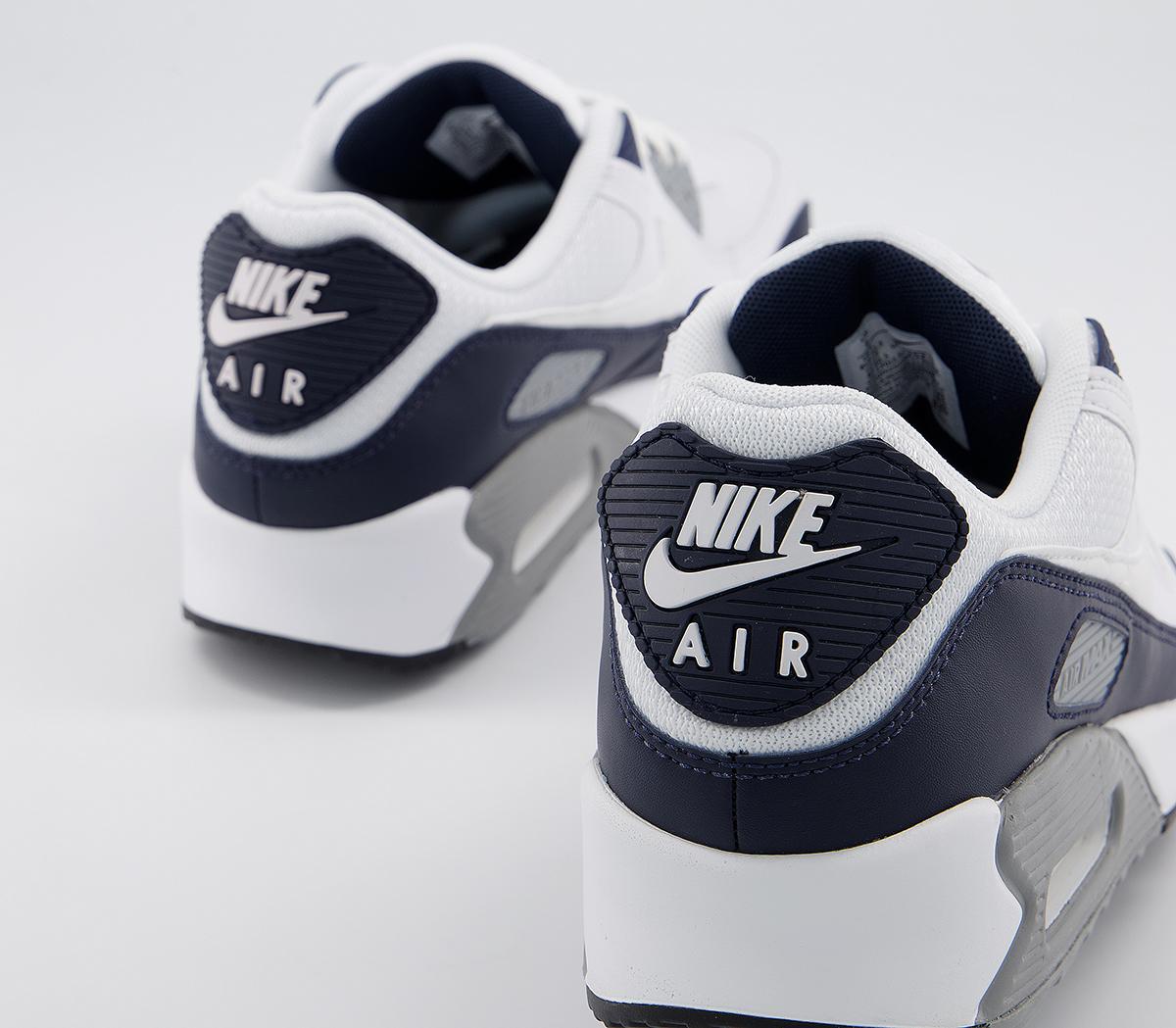 Nike Air Max 90 White White Particle Grey Obsidian 90 White Grey 