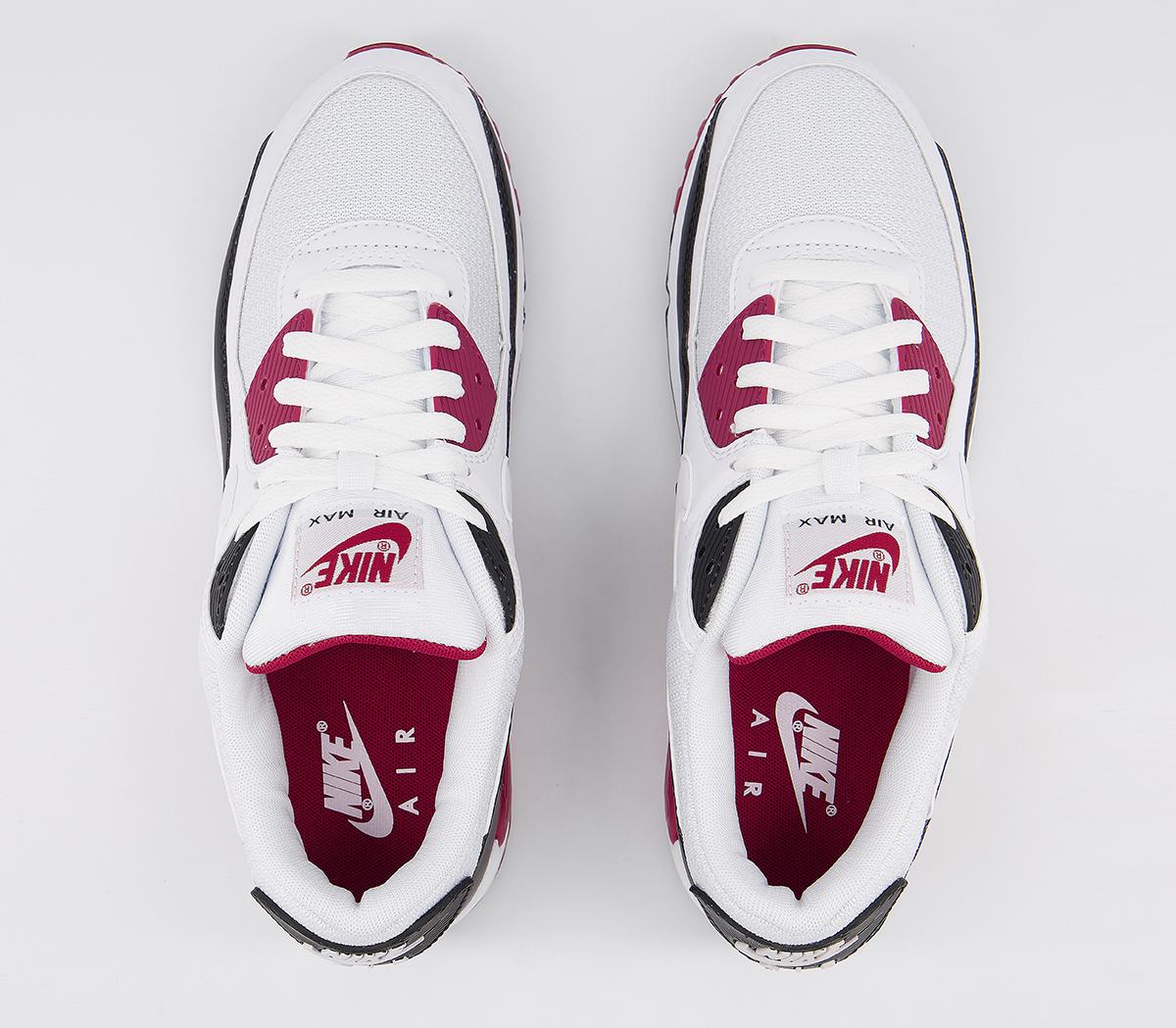 NikeAir Max 90White White Chile Red Black