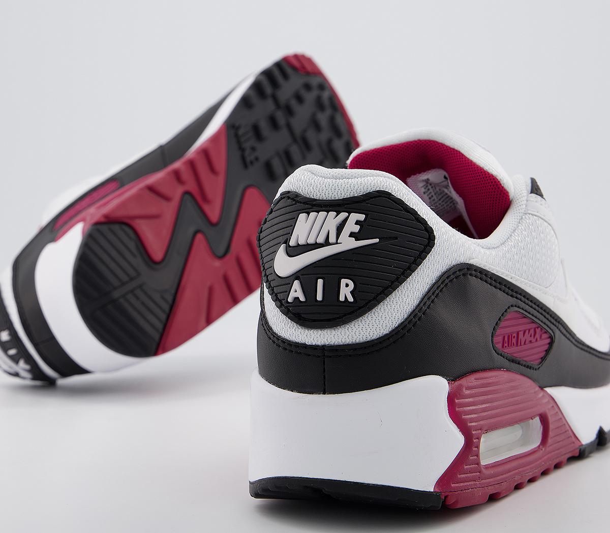 NikeAir Max 90White White Chile Red Black