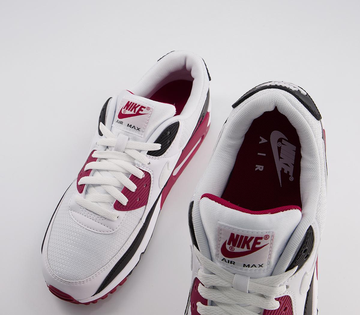 NikeAir Max 90White White Chile Red Black
