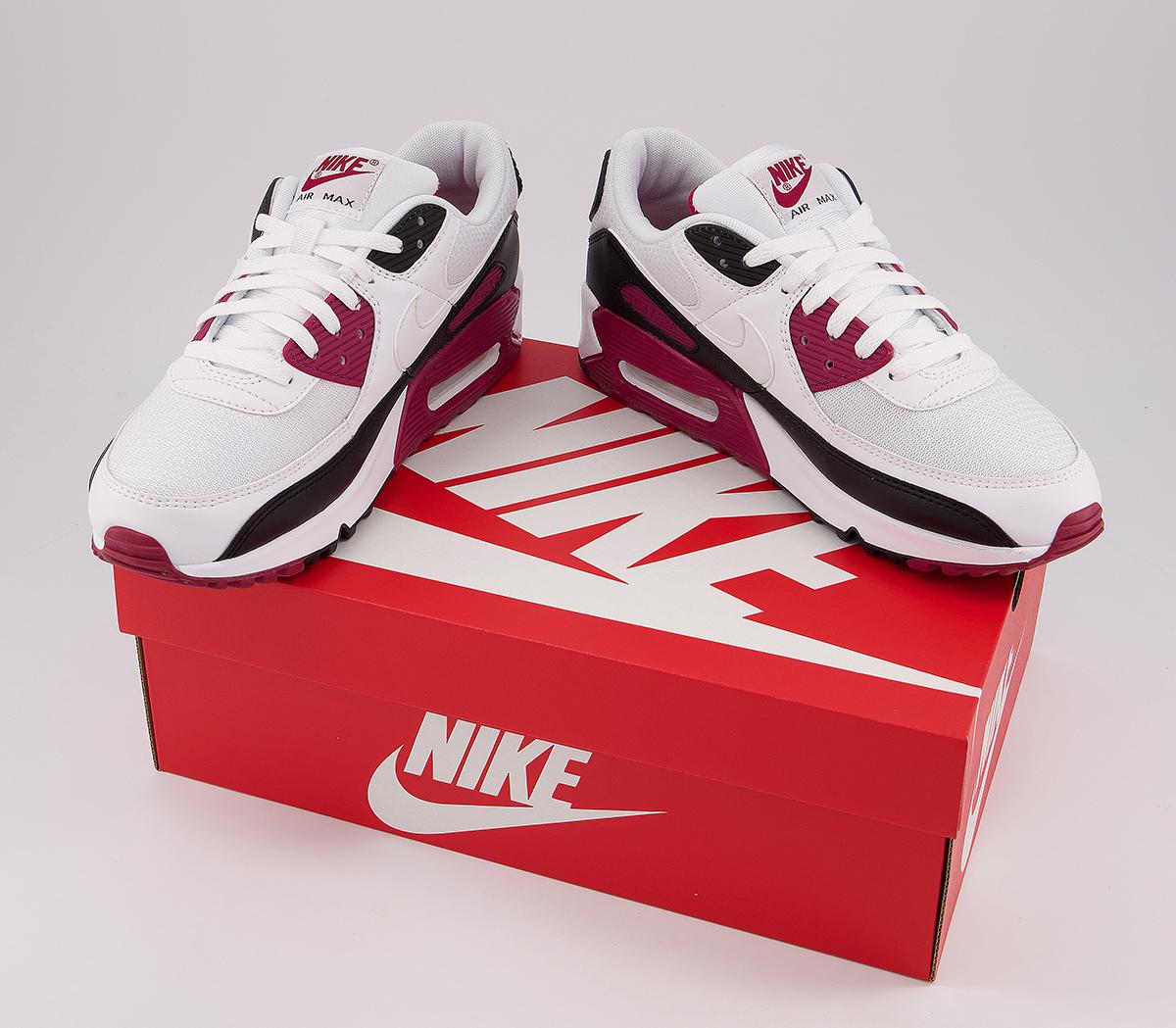 NikeAir Max 90White White Chile Red Black