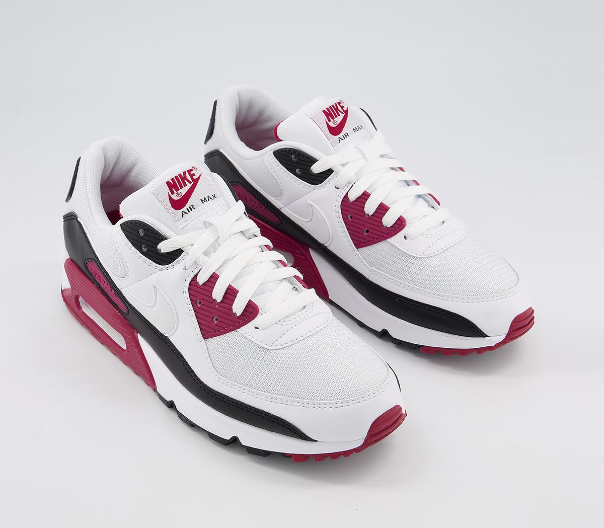 NikeAir Max 90White White Chile Red Black