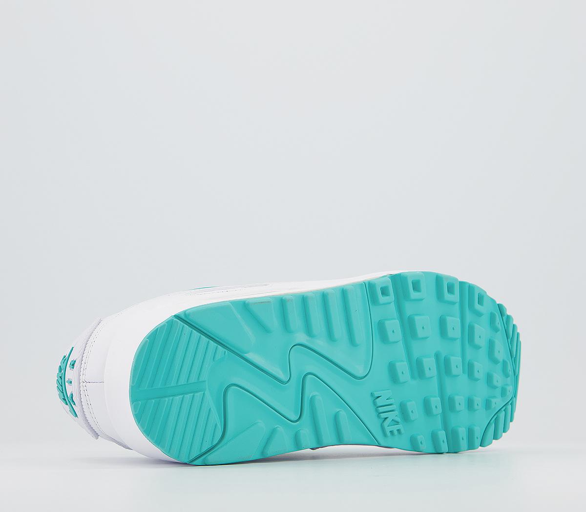 NikeAir Max 90 TrainersWhite Hyper Jade Black