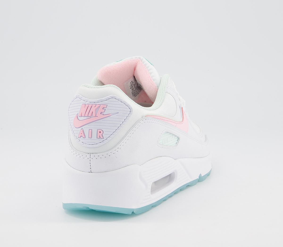 nike air max 90 trainers white arctic punch barely green