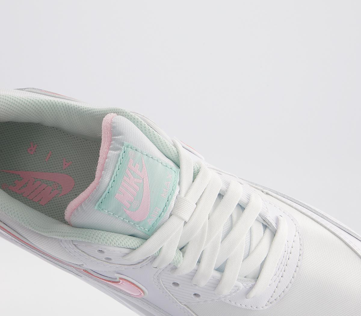 nike air max 90 trainers white arctic punch barely green