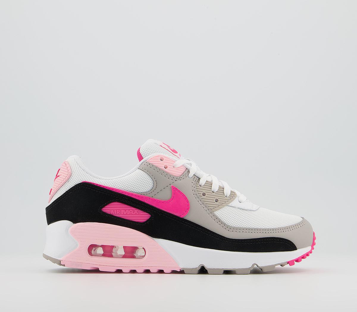 pink white and grey nike air max