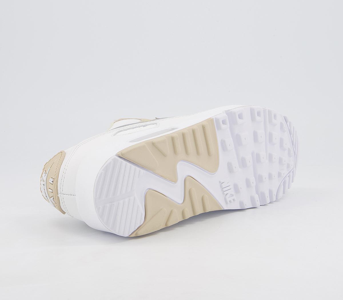 Nike Air Max 90 Trainers Nike Air Max 90 Trainers Summit White Wolf Grey Rattan White