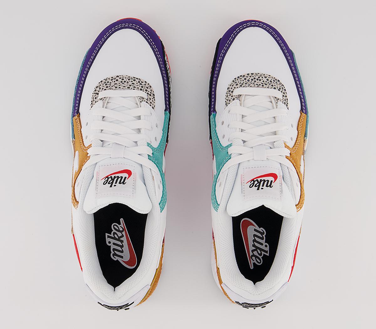Nike Air Max 90 Trainers Nike Air Max 90 Trainers White White Light Curry Habanero Red
