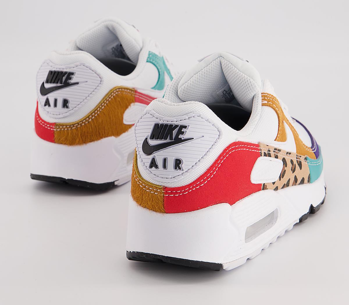 Nike Air Max 90 Trainers Nike Air Max 90 Trainers White White Light Curry Habanero Red