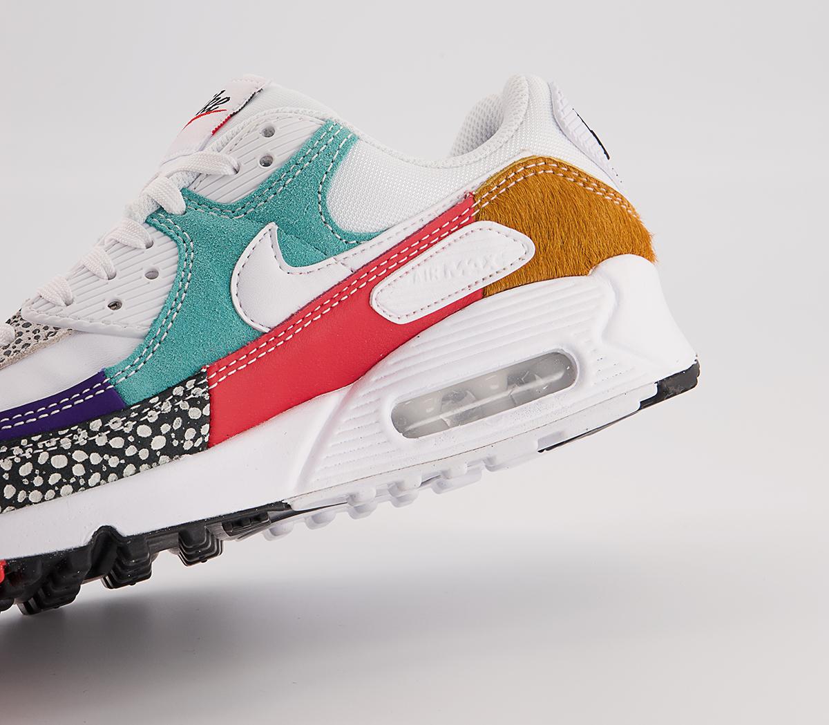 Nike Air Max 90 Trainers Nike Air Max 90 Trainers White White Light Curry Habanero Red