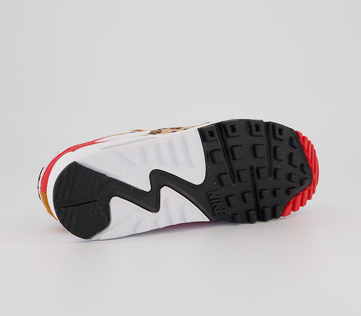 Nike Air Max 90 Trainers Nike Air Max 90 Trainers White White Light Curry Habanero Red