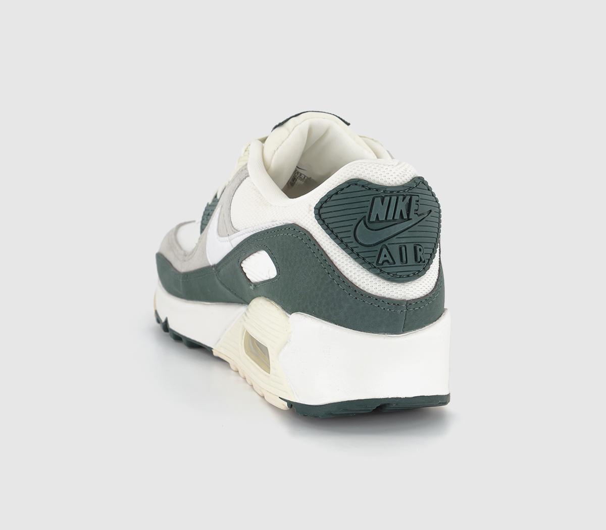 NikeAir Max 90 Trainers NikeAir Max 90 TrainersSail White Vintage Green Coconut Milk Light Bone