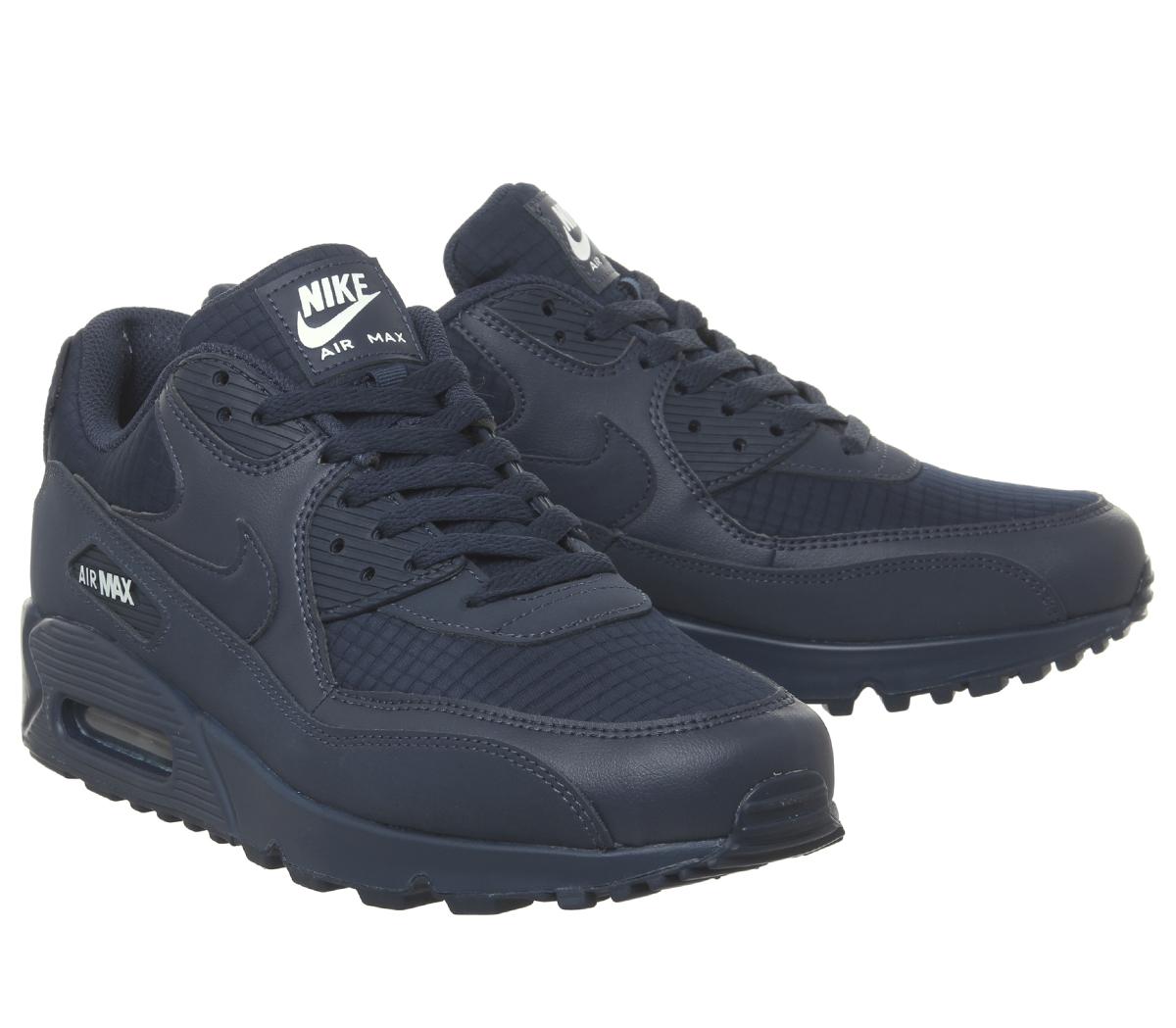 Nike Air Max 90 Trainers Midnight Navy White Nike Air Max 90