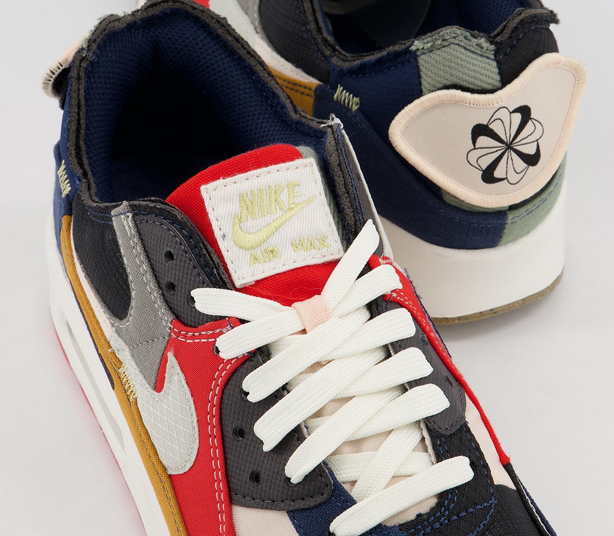 Nike Air Max 90 Trainers Nike Air Max 90 Trainers College Navy Light Bone Sail Chile Red