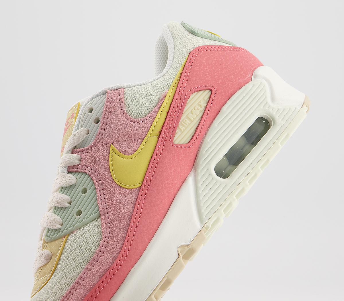 Nike Air Max 90 Trainers Sea Glass Saturn Gold Pink Salt Seafoam Sail ...