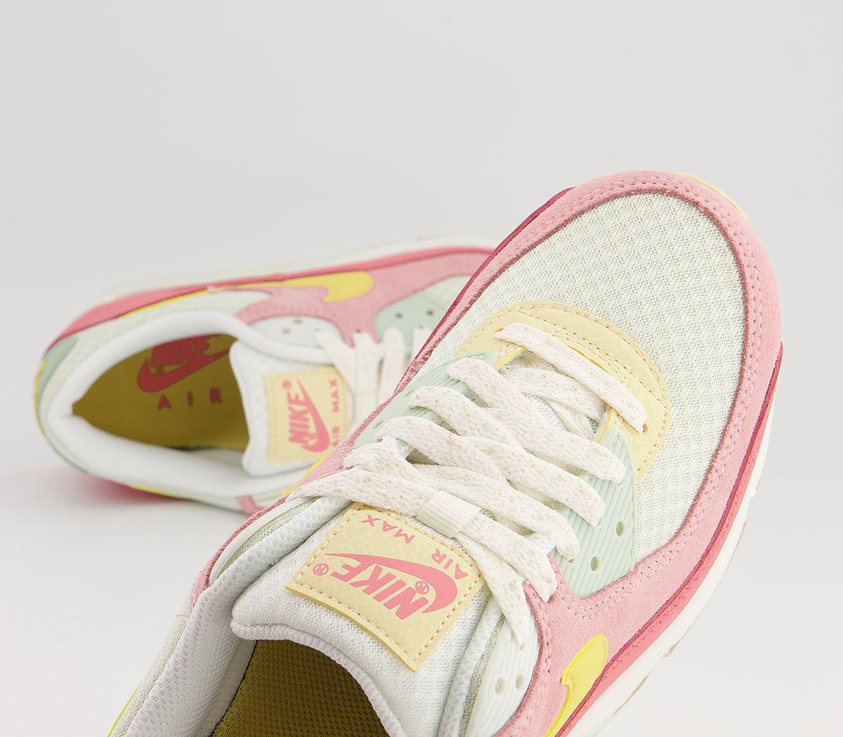 Nike Air Max 90 Trainers Sea Glass Saturn Gold Pink Salt Seafoam Sail ...