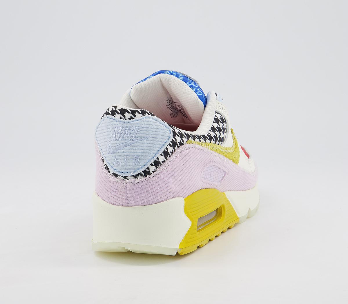NikeAir Max 90 TrainersSail Bright Citron Doll Lobster Signal Blue Hydro