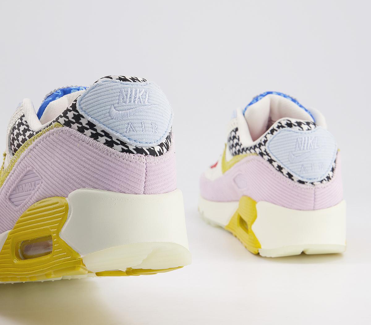 NikeAir Max 90 TrainersSail Bright Citron Doll Lobster Signal Blue Hydro